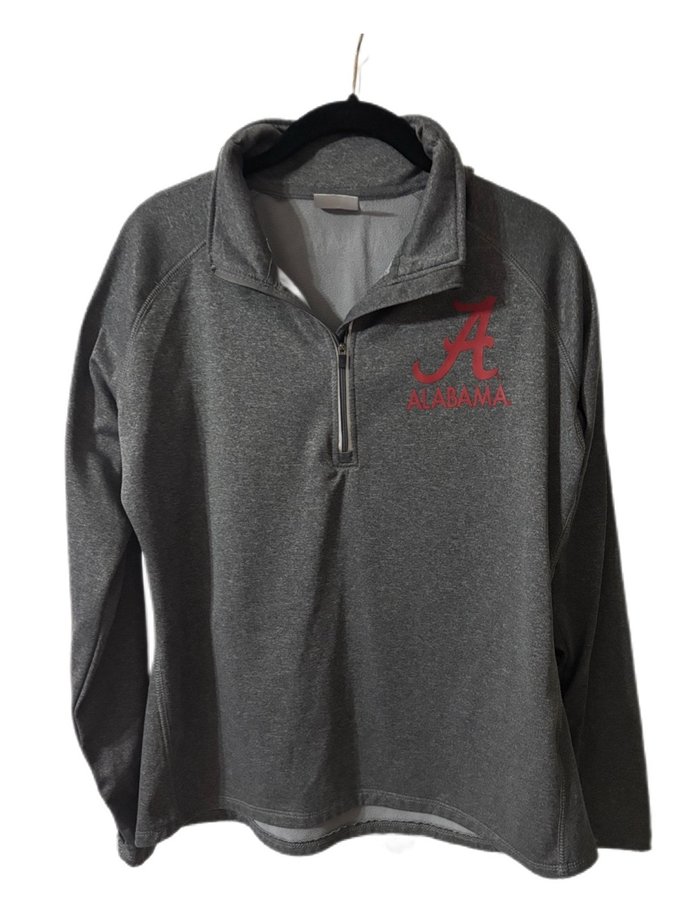 Women’s Knights Apparel Gray Quarter-Zip Pullover with Red Alabama Logo